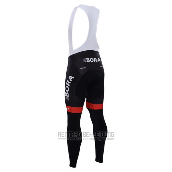 2015 Fahrradbekleidung Bora Shwarz Trikot Langarm und Tragerhose